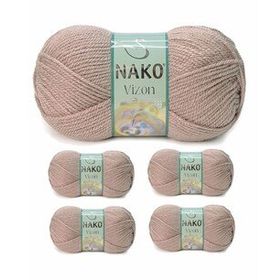 Nako No: 257 Vizon Premium Akrilik 5 Adet Sütlü Kahve El Örgü İpi Yünü