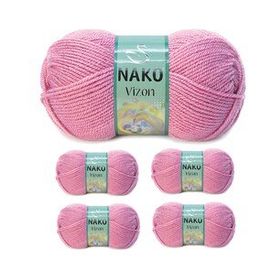 Nako No: 275 Vizon Premium Akrilik 5 Adet Gül Kurusu El Örgü İpi Yünü