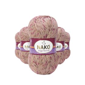 Nako No: 31758 5 Adet Vega Tweed Premium Akrilik El Örgü İpi Yünü