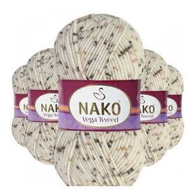 Nako No: 35017 5 Adet Vega Tweed Premium Akrilik El Örgü İpi Yünü