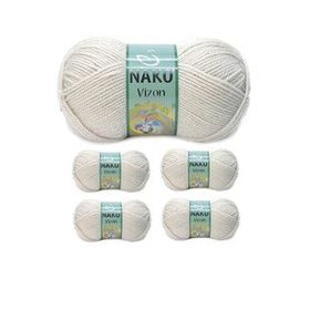 Nako No: 6383 Vizon Premium Akrilik 5 Adet Mantar Beji El Örgü İpi Yünü
