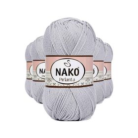 Nako Pırlanta 130 5 Adet Açık Gri Amigurumi El Örgü İpi Yünü