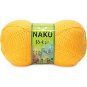 Nako Rekor 184 Sarı El Örgü İpi