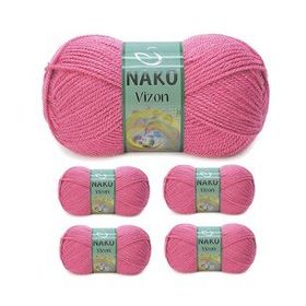Nako Renk No:180 Kuru Gül 5 Adet Vizon Premium Akrilik El Örgü İpi Yünü