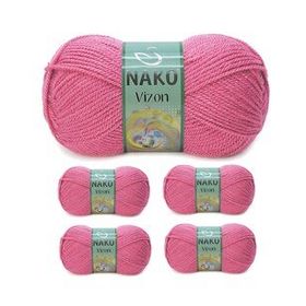 Nako Renk No:180 Kuru Gül 5 Adet Vizon Premium Akrilik El Örgü İpi Yünü