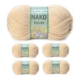 Nako Renk No:219 Deve Tüyü 5 Adet Vizon Premium Akrilik El Örgü İpi Yünü