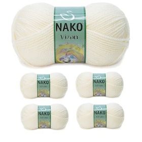 Nako Renk No:23403 Eski Dantel 5 Adet Vizon Premium Akrilik El Örgü İpi Yünü