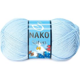 Nako Saten 1820 Açık Mavi Örgü İpi
