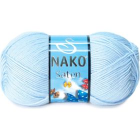 Nako Saten 1820 Açık Mavi Örgü İpi