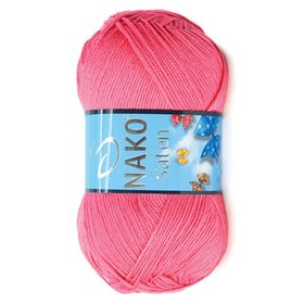 Nako Saten 236 Gül Pembe El Örgü İpi