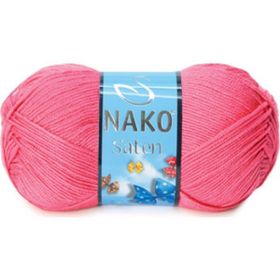 Nako Saten 236 Gül Pembe El Örgü İpi