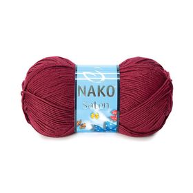 Nako Saten 999 Bordo El Örgü İpi