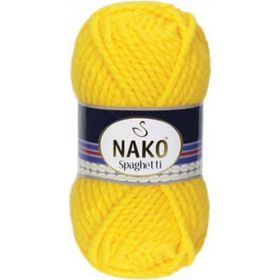 Nako Spaghetti 1253 Sarı El Örgü İpi