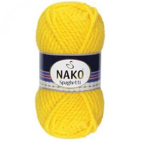 Nako Spaghetti 1253 Sarı El Örgü İpi