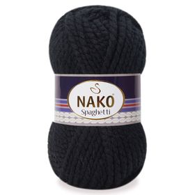 Nako Spaghetti 217 Siyah El Örgü İpi