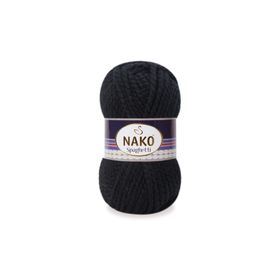 Nako Spaghetti 217 Siyah El Örgü İpi