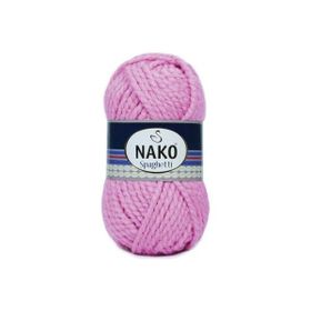 Nako Spaghetti 6750 Pembe İnci El Örgü İpi