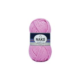 Nako Spaghetti 6750 Pembe İnci El Örgü İpi