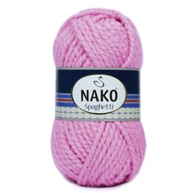 Nako Spaghetti 6750 Pembe İnci El Örgü İpi