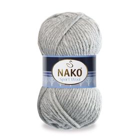 Nako Sport Wool 195 Açık Gri Melanj 5 Adet El Örgü İpi