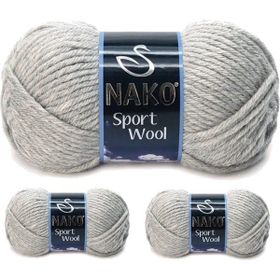 Nako Sport Wool 195 Açık Gri Melanj El Örgü İpi