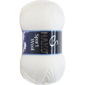 Nako Sport Wool 208 Beyaz El Örgü İpi