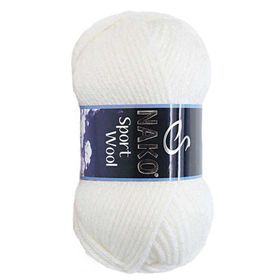 Nako Sport Wool 208 White El Örgü İpi