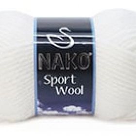 Nako Sport Wool 208 White El Örgü İpi