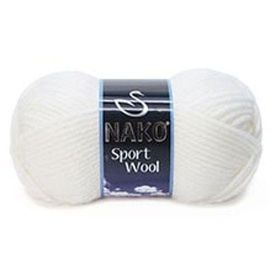 Nako Sport Wool 208 White El Örgü İpi