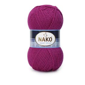 Nako Sport Wool 6964 Magenta Yünlü İplik