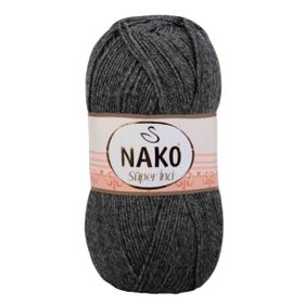 Nako Süper İnci 193 Dark Grey Melange Yünlü İplik
