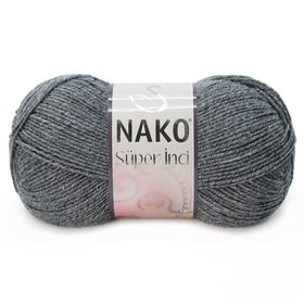Nako Süper İnci 193 Dark Grey Melange Yünlü İplik
