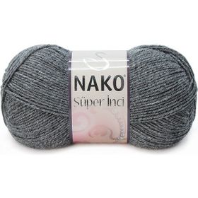 Nako Süper İnci 193 Dark Grey Melange Yünlü İplik