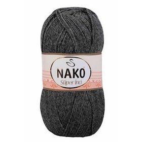 Nako Süper İnci 193 Koyu Gri Melanj Örgü İpi
