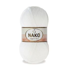 Nako Süper İnci 208 Beyaz 5 Adet Örgü İpi