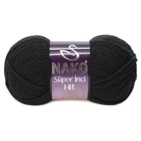 Nako Süper İnci Color Hit 217 Black Yünlü İplik