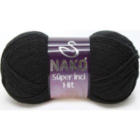 Nako Süper İnci Color Hit 217 Black Yünlü İplik