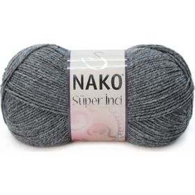 Nako Süper İnci Hit 193 Koyu Gri Melanj Örgü İpi