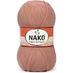 Nako Süper İnci Narin 13491 Koyu Somon 5 Adet Örgü İpi