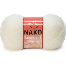 Nako Süper İnci Narin 300 Ecru Yünlü İplik