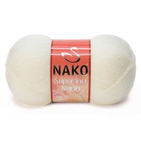 Nako Süper İnci Narin 300 Ekru Örgü İpi