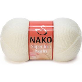 Nako Süper İnci Narin 300 Ekru Örgü İpi