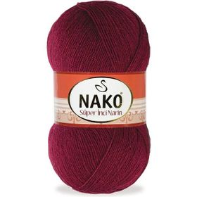 Nako Süper İnci Narin 999 Bordo 5 Adet Örgü İpi