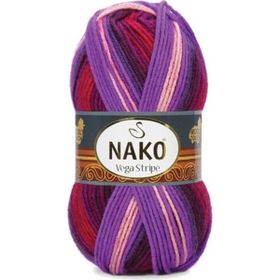 Nako Vega Stripe Color 82412 Akrilik Örgü İplik