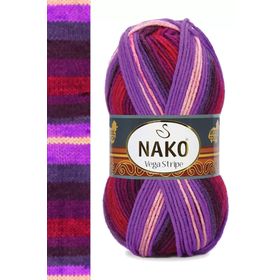Nako Vega Stripe Color 82412 Akrilik Örgü İplik