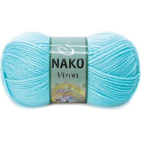 Nako Vizon 10535 Açık Turkuaz El Örgü İpliği