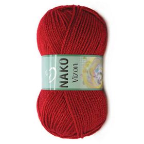 Nako Vizon 1175 Dark Red Akrilik Örgü İplik