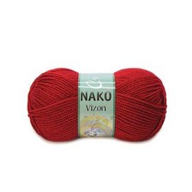 Nako Vizon 1175 Koyu Kırmızı Örgü İpi
