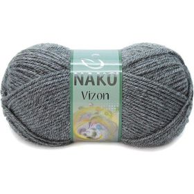Nako Vizon 193 Koyu Gri Melanj El Örgü İpliği