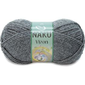 Nako Vizon 193 Koyu Gri Melanj El Örgü İpliği